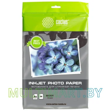 Фотобумага CACTUS Глянцевая A4 130г/м2 20 листов (CS-GA413020ED)